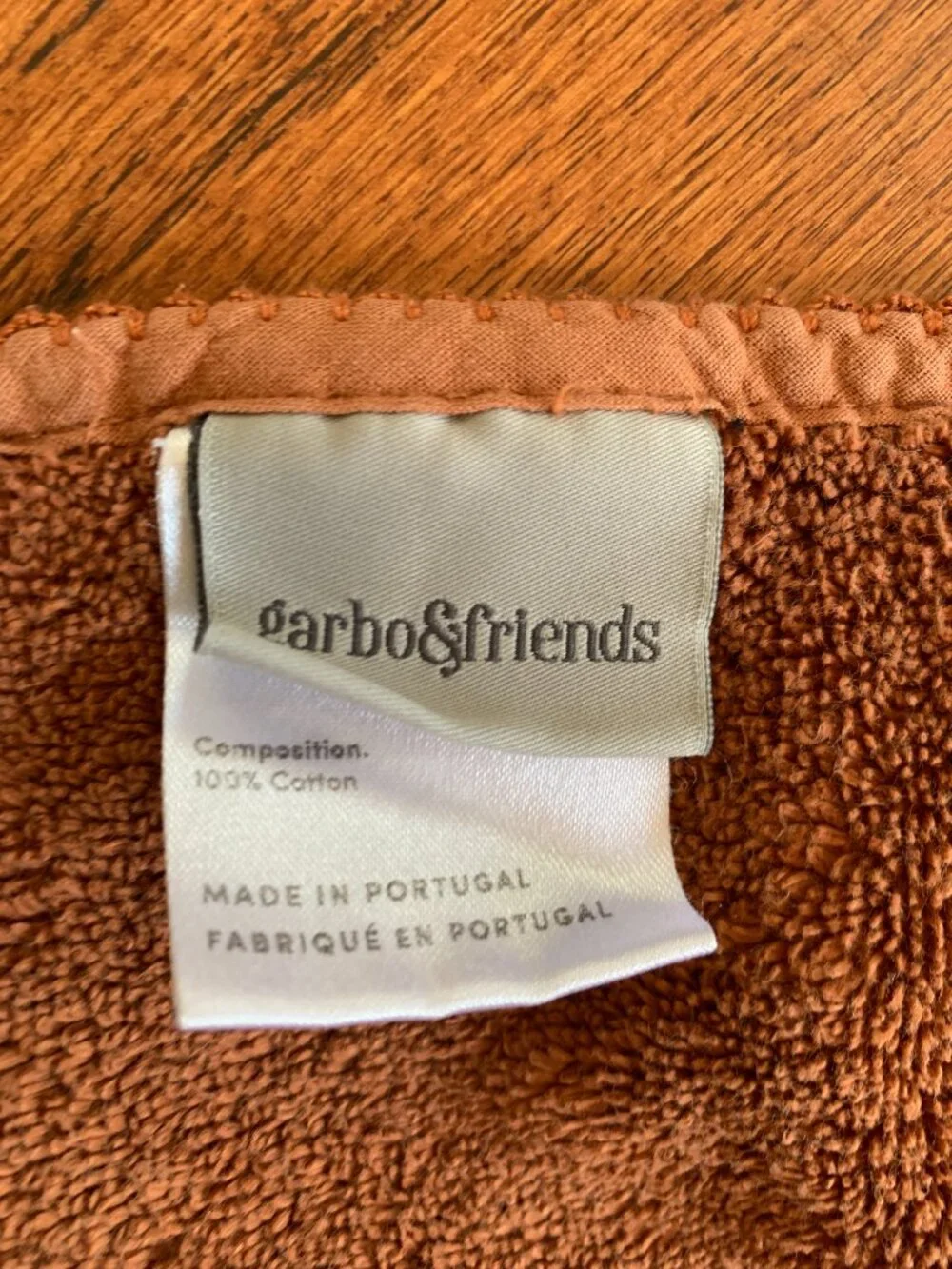 Garbo & Friends Hooded Cotton Towel MSRP $68 | Cinnamon Rust | 28.5